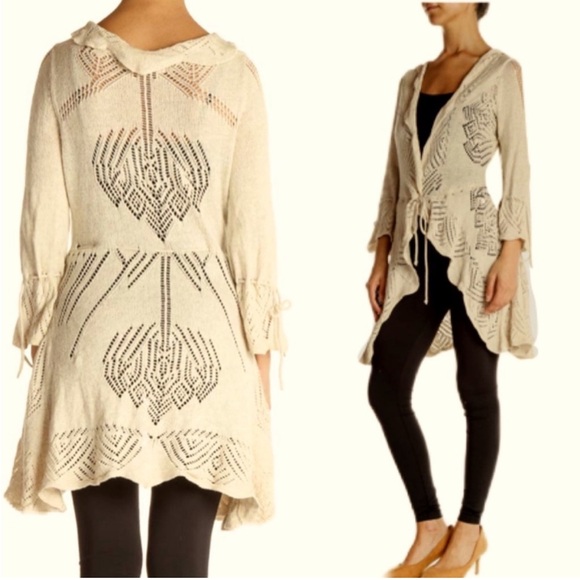 sparrow Sweaters - Anthropologie Sparrow Knit Tie Oatmeal Cardigan